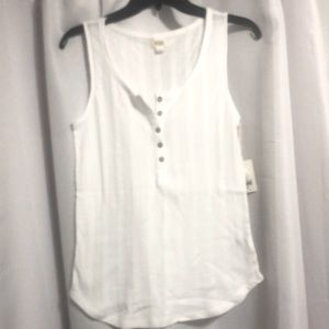 Tank top by A.N.A white with 5 buttons size L fits smaller